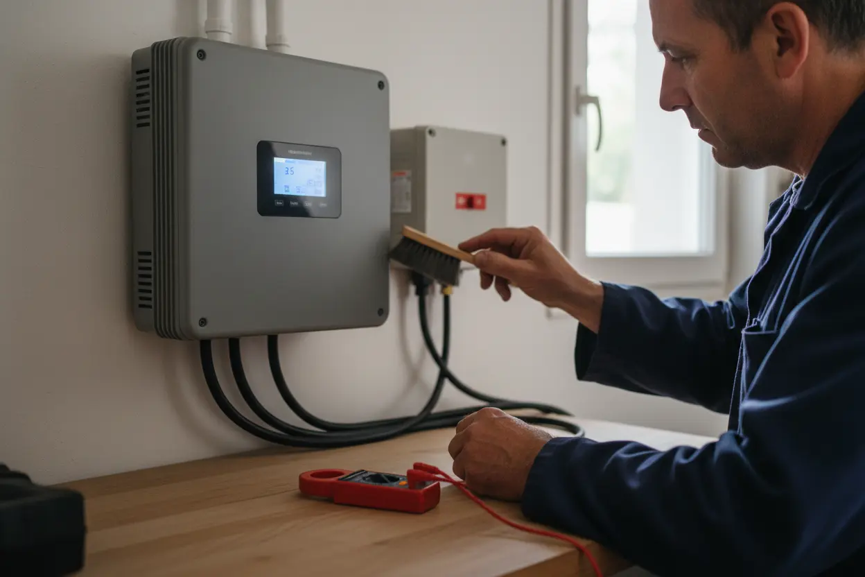 Maintenance préventive et dépoussiérage d'onduleurs à Nice